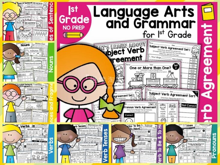 《Language Arts and Grammar》美国情景语法练习册,22册1st初级+24册2and进阶共1500页,百度网盘下载! | 继续淘