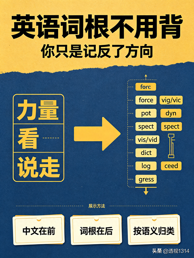 英语词根根本不用背，绝大多数人从一开始就记反了