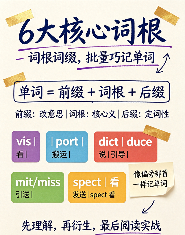 掌握6个核心词根,巧记海量单词,快速扩大英语词汇量